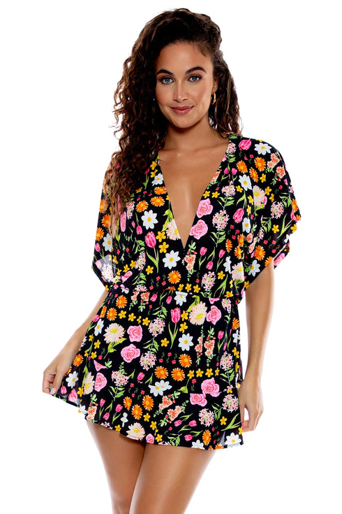 Luli Fama Luli'S Secret Garden Playera V Neck Ruffle Dress